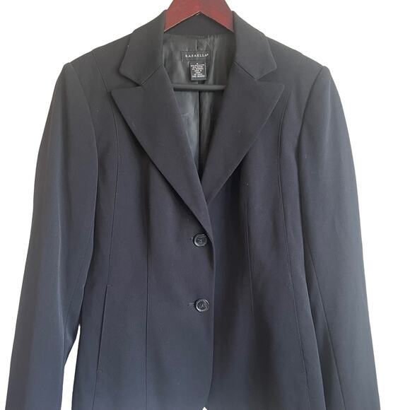 Rafaella Jacket Women Blazer 6‎ Black Collared Pockets Classic Workwear Office - Picture 7 of 11